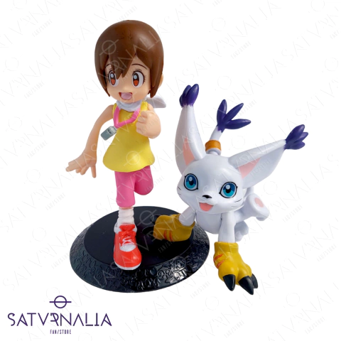 Set figuras Hikari y Gatomon - Digimon