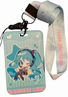 Porta SUBE con lanyard Miku