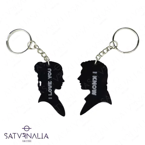 Par de llaveros Han y Leia - Star Wars