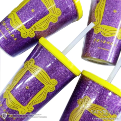 Vaso alto Yellow Frame Glitter - FRIENDS(TM) OFICIAL en internet