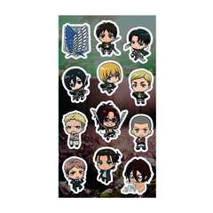 Stickers vinilicos Attack on Titan chibis
