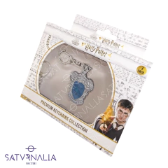 Premium Keychains Collection - Llaveros Hogwarts House + 2 varitas - HARRY POTTER OFICIAL - Saturnalia
