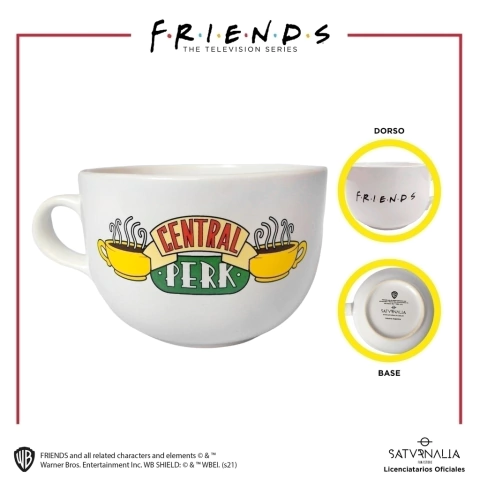 Tazón Blanco Central Perk - FRIENDS(TM) OFICIAL