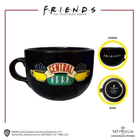 Tazón Negro Central Perk - FRIENDS(TM) OFICIAL