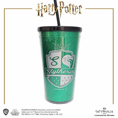 Vaso Glitter Slytherin - HARRY POTTER OFICIAL