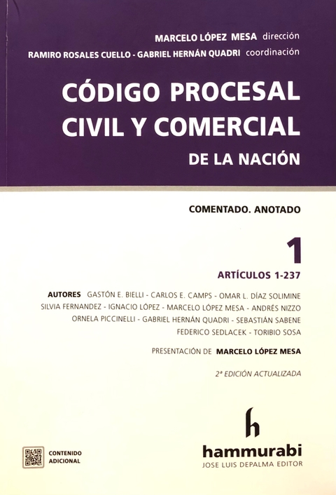 CODIGO PROCESAL CIVIL Y COMERCIAL 1 - LOPEZ MESA -