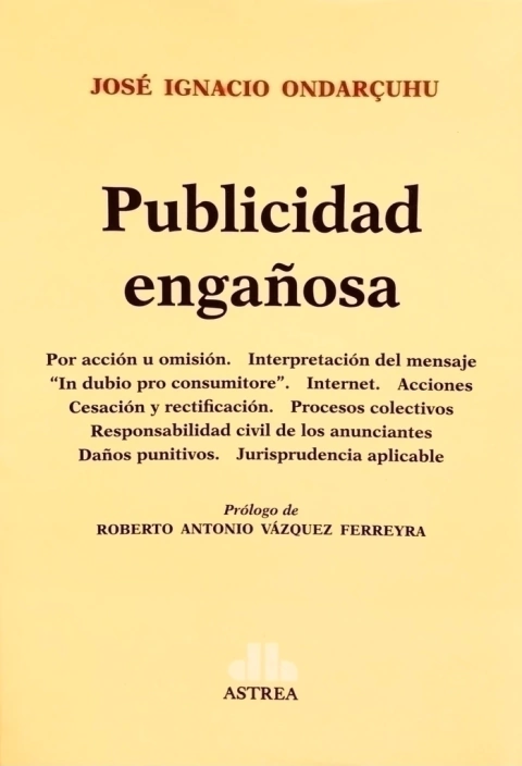 Publicidad engañosa ONDARÇUHU, José I. (Autor)