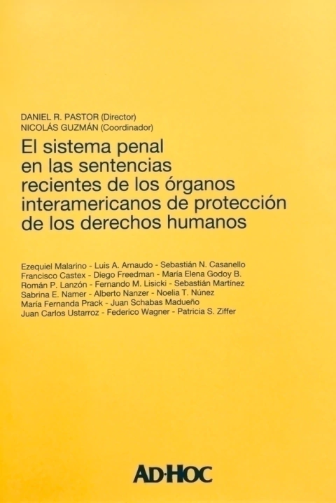 El sistema penal en las sentencias recientes de los órganos interamericanos de protección de los derechos humanos. Director/es: PASTOR, Daniel R.