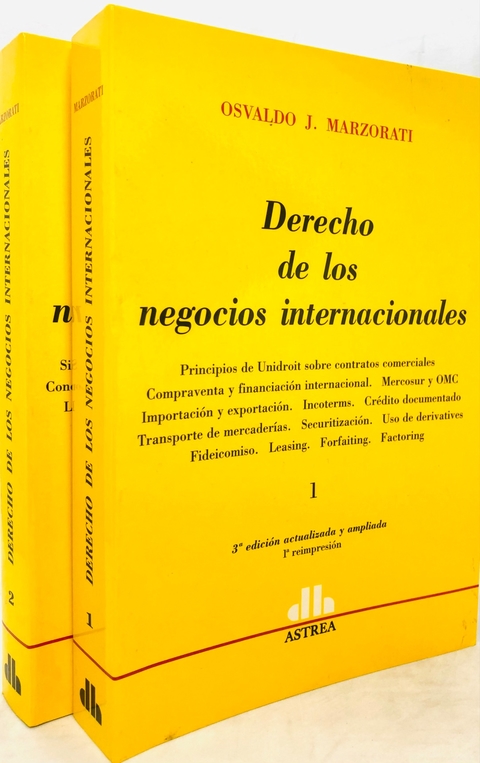 Derecho De Los Negocios Internacionales- 2 Ts- Marzorati