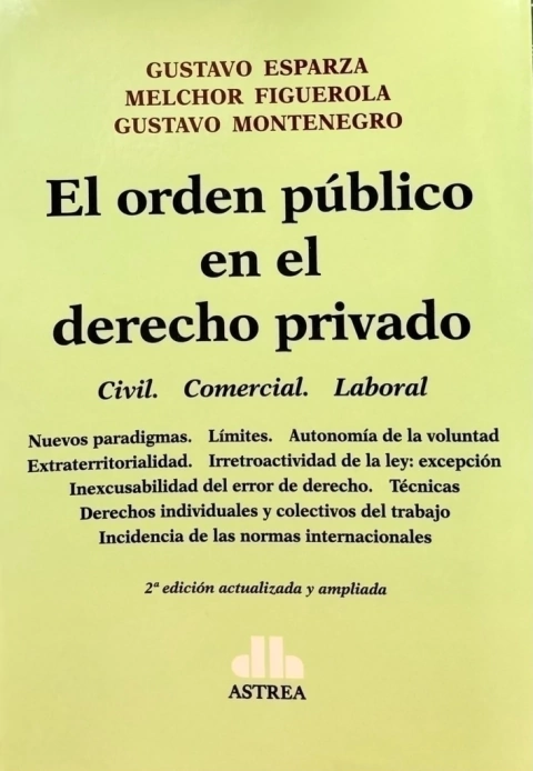 El orden publico en el derecho privado - Esparza, G