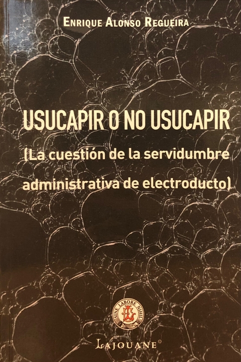Usucapir o no Usucapir AUTOR: Alonso Regueira, Enrique