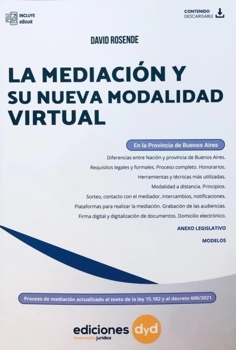 La mediación y su nueva modalidad virual - Rosende, D - comprar online