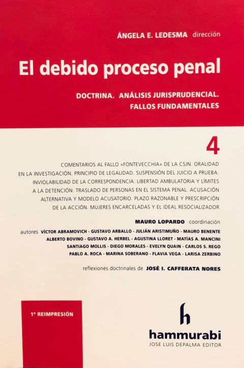 ANGELA LEDESMA (DIR.) El debido proceso penal, vol. 4 - comprar online