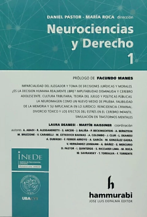 Neurociencias y derecho 1 - Pastor, D Roca ,M
