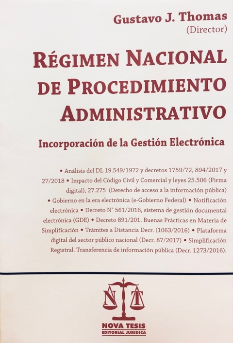 RIGIMEN NACIONAL DE PROCEDIMIENTO ADMINISTRATIVO Thomas