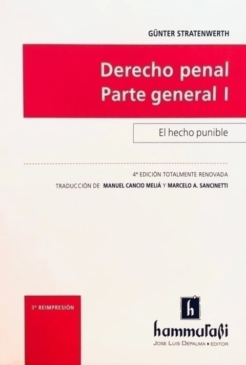 DERECHO PENAL. PARTE GENERAL I G\NTER STRATENWERTH