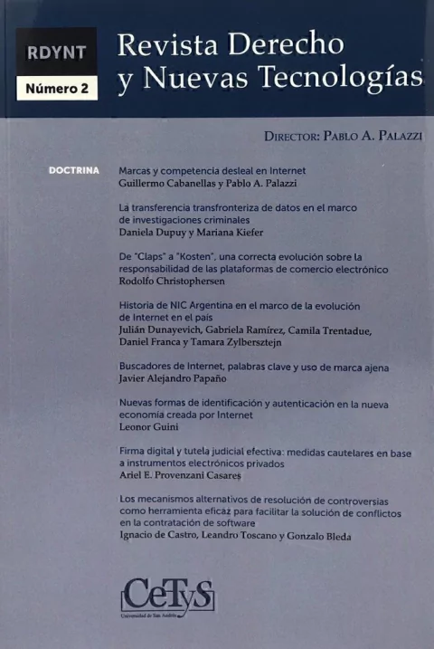Revista Derecho y Nuevas Tecnologías N°1