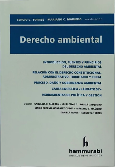 Derecho ambiental SERGIO G. TORRES - MARIANO C. MADIEDO direccisn