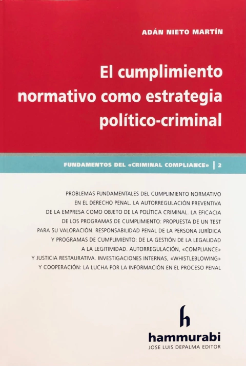 El cumplimiento normativo como estrategia político-criminal - Nieto Martín -