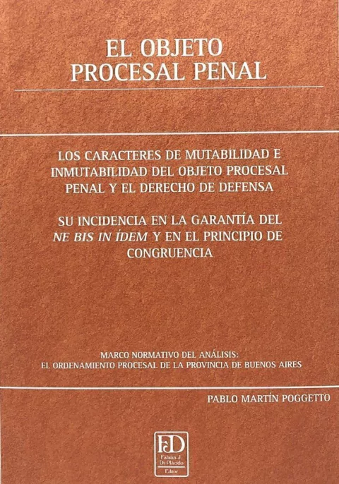 El objeto procesal penal - Poggetto Pablo