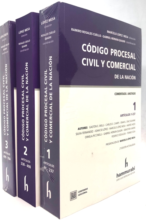 Codigo Procesal Civil y Comercial 3 tomos Lopez Mesa -