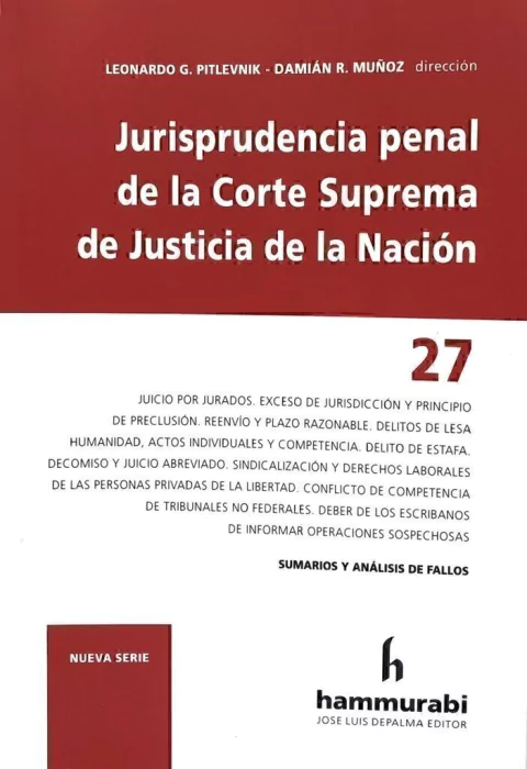 JURISPRUDENCIA PENAL - CSJN, T. 27 PITLEVNIK -