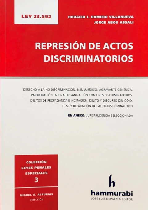 Represión de actos discriminatorios Romero Villanueva -