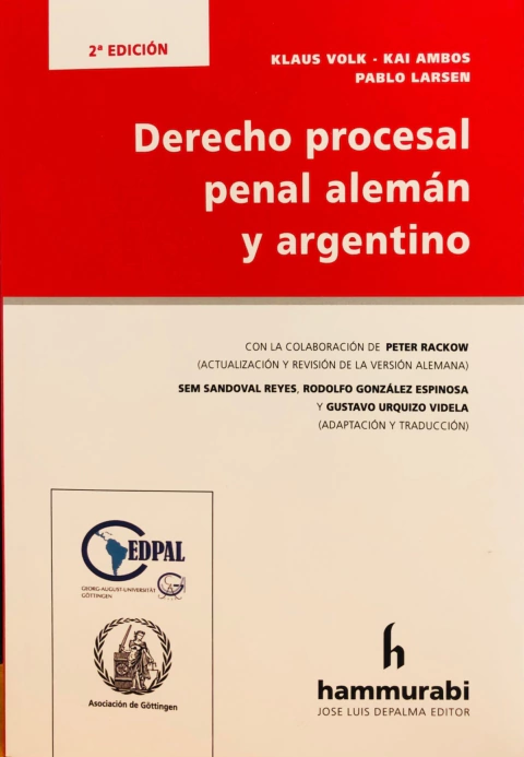 Derecho procesal penal alemán y argentino Volk -