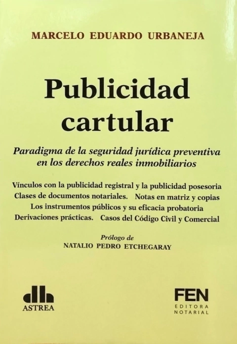 Publicidad cartular URBANEJA, Marcelo E. (Autor)