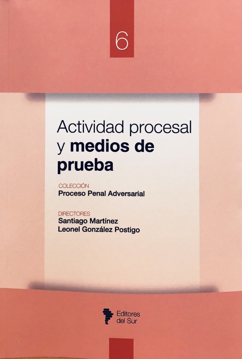 Actividad procesal y medios de prueba. Tomo 6 - Martínez, Santiago y González, Leonel (Dirección)