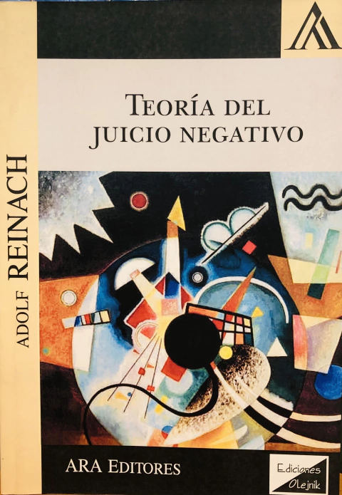 Teoría del juicio negativo Reinach, Adolf