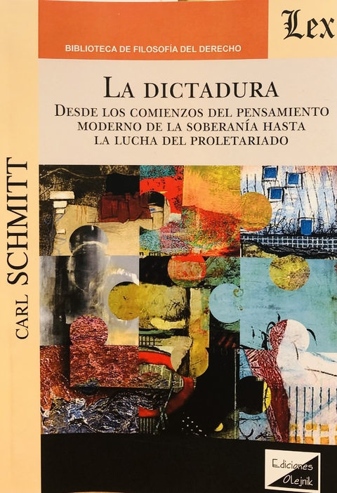 DICTADURA. Autor : Schmitt - Carl -