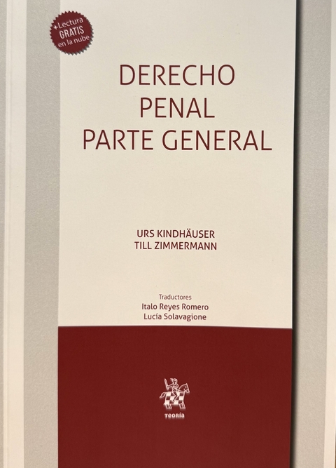 Derecho Penal parte general Autor/a: Urs Kindhauser Till Zimmermann - comprar online