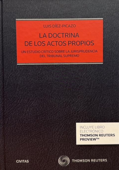 La doctrina de los actos propios Díez-Picazo, Luis - comprar online