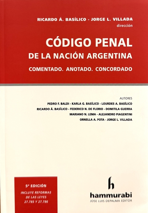 Código Penal 5a edición Basílico - - comprar online