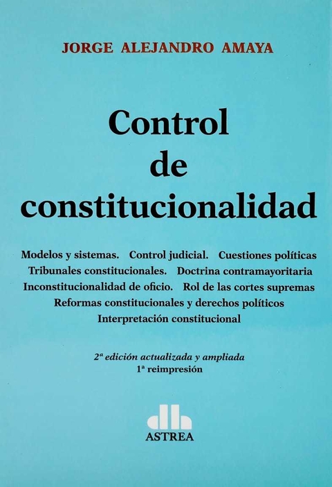Control De Constitucionalidad - Amaya, J - comprar online