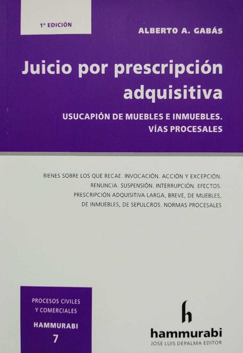 JUICIO POR PRESCRIPCION ADQUISITIVA - GABAS -