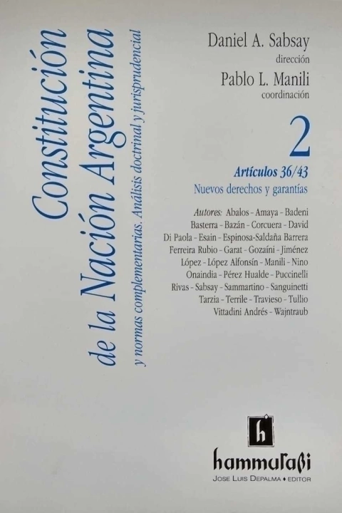 CONSTITUCION NACIONAL 2 - SABSAY - MANILI,