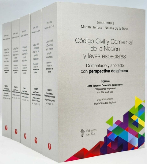 Código Civil y Comercial de la Nación y leyes especiales comentado con perspectiva de género (Tomos 6 a 10 juntos) RUSTICO - Directoras: Herrera, Marisa - De la Torre, Natalia