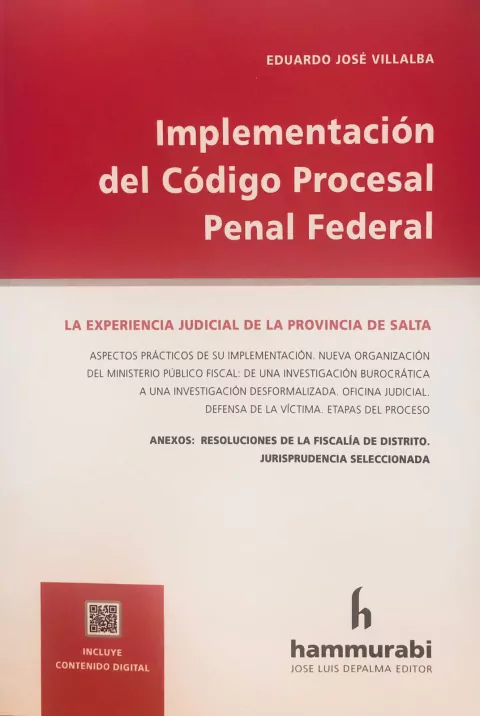 Implementación del Código Procesal Federal - Villalba EDUARDO JOSÉ