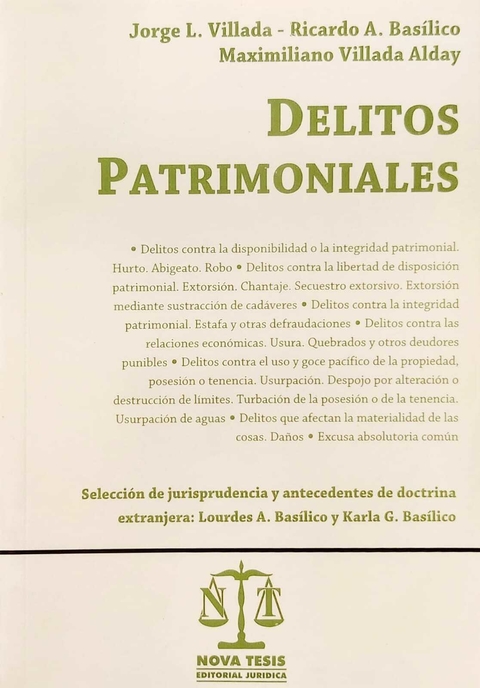 Delitos patrimoniales - Villada, J - Basilico, R