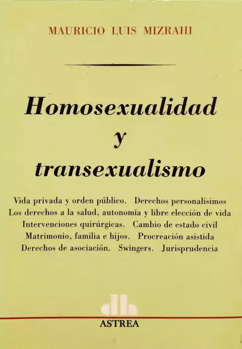 Homosexualidad y transexualismo MIZRAHI, Mauricio L.