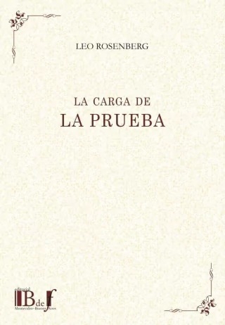 La carga de la prueba Rosenberg, Leo - comprar online