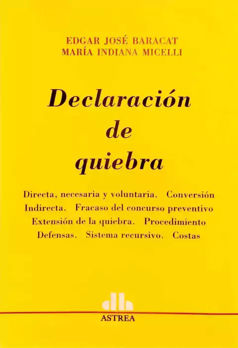 Declaración de quiebra - BARACAT Edgar J.
