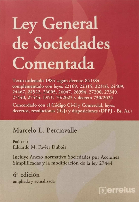 Ley General de Sociedades Comentada 6°ed.