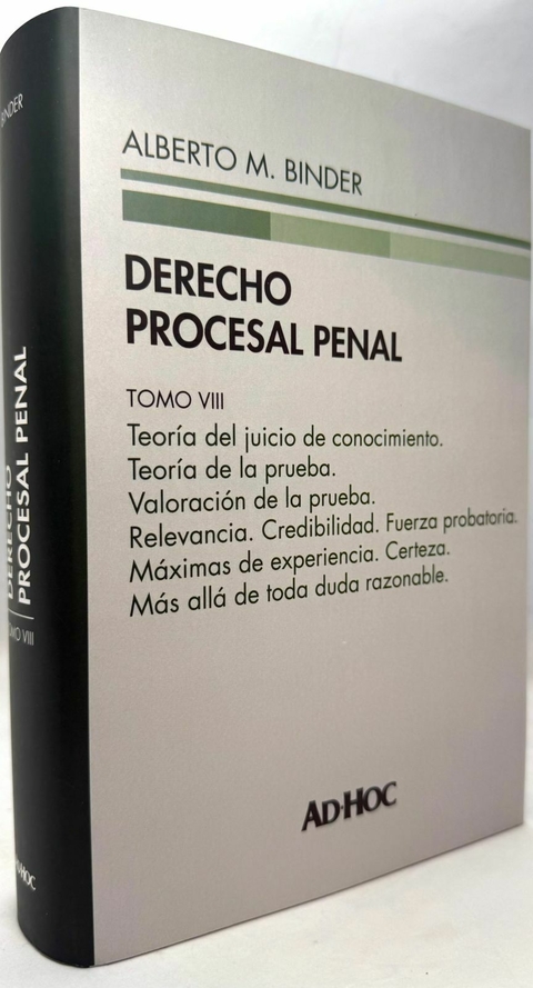 Derecho procesal penal Tomo VIII ENCUADERNADO Binder, Alberto M. - - comprar online