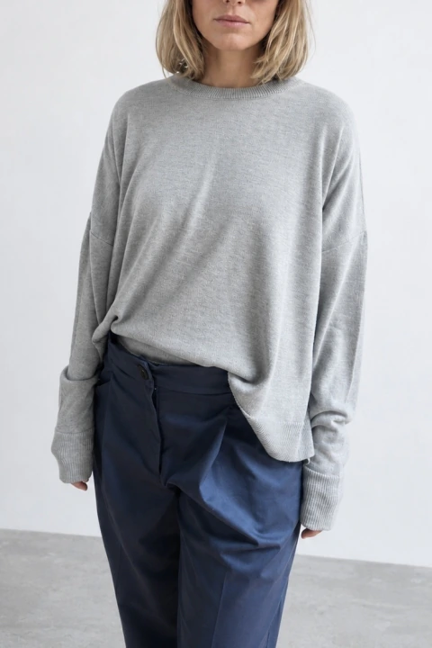 SWEATER BASIC GRIS CLARO - comprar online