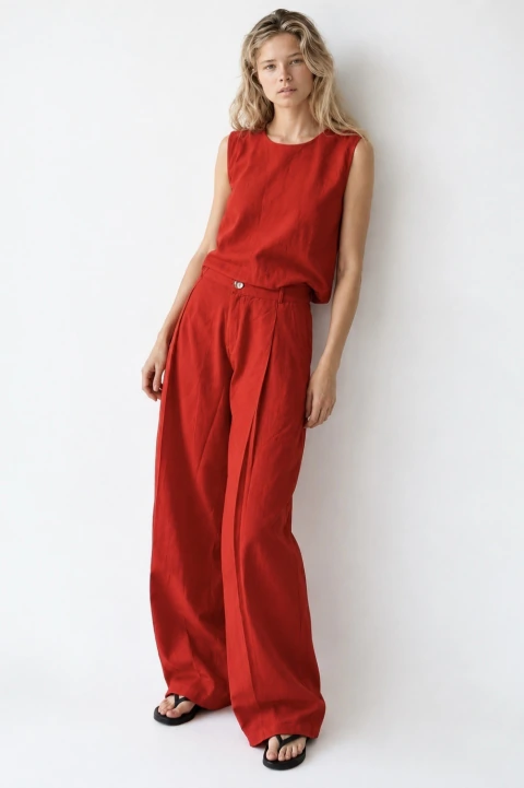 TOP ELISA LINO ROJO - primo mihi