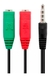 CABLE ADAPTADOR AUX MIC Y AUDIO A MINI PLUG 3.5MM PS4/PC en internet