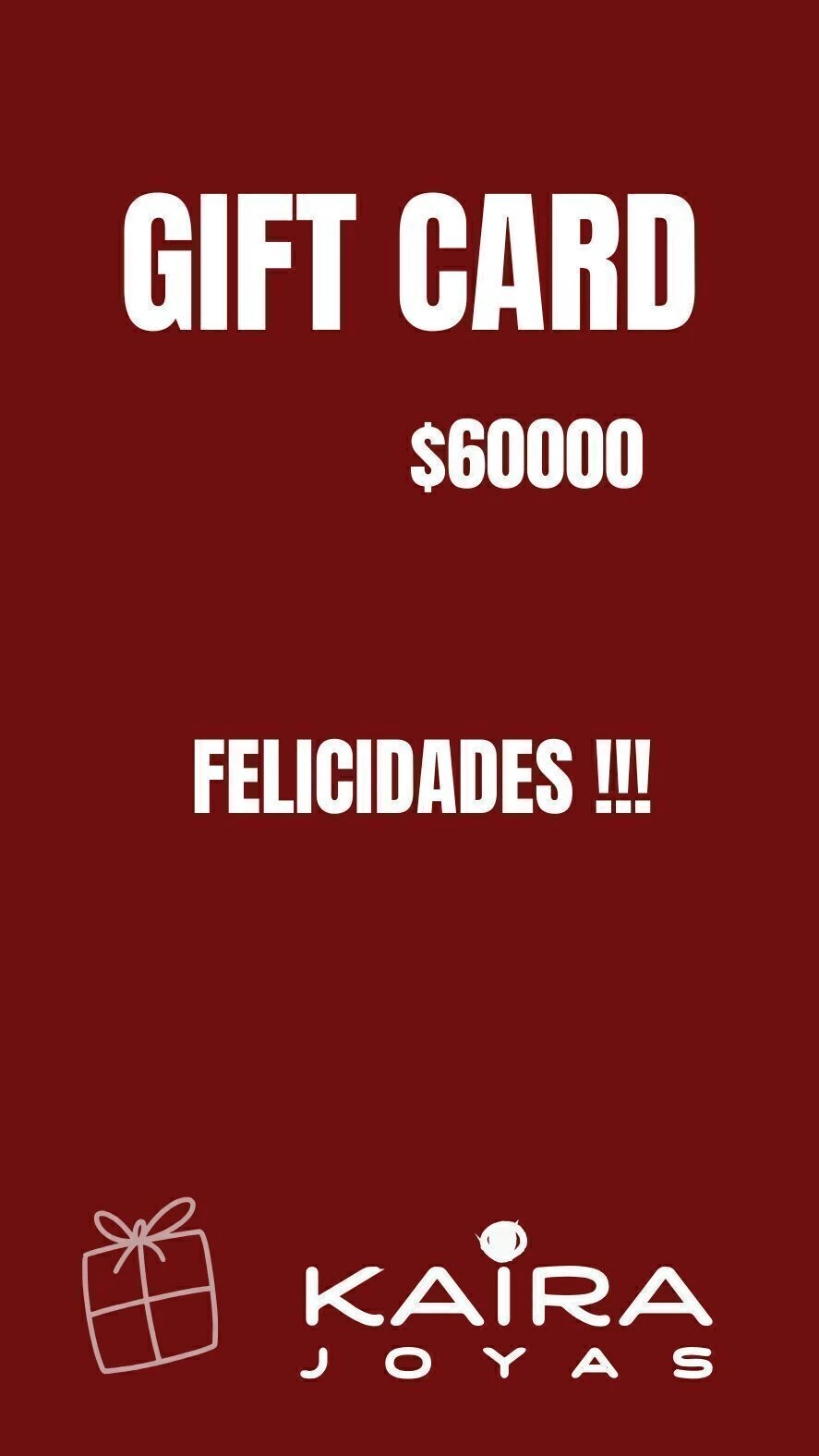 GIFT CARD $60000